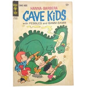 Cave Kids #12 Gold Key Comics Hanna-Barbera Pebbles Bamm-Bamm 1966 VTG